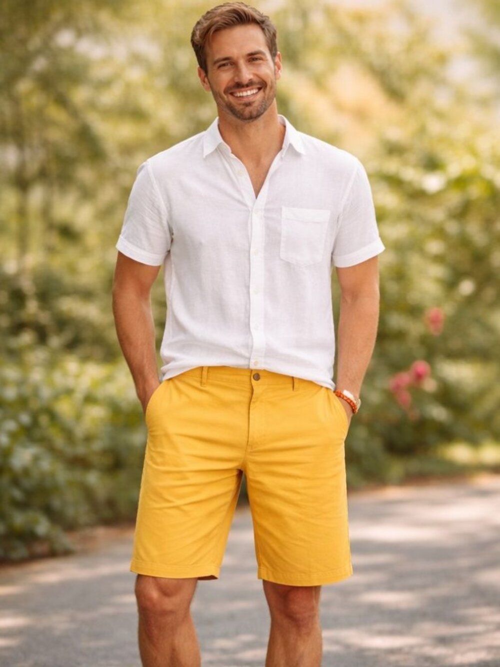 Boss Hugo Men's Sairy Slim Fit Shorts Mid-Rise Chino Bottoms Boss Orange 38R